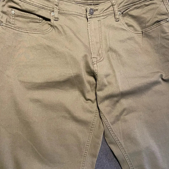 David Bitton Buffalo slim stretch 5 pocket pants Green Archer Coupe style #25 - Picture 6 of 12